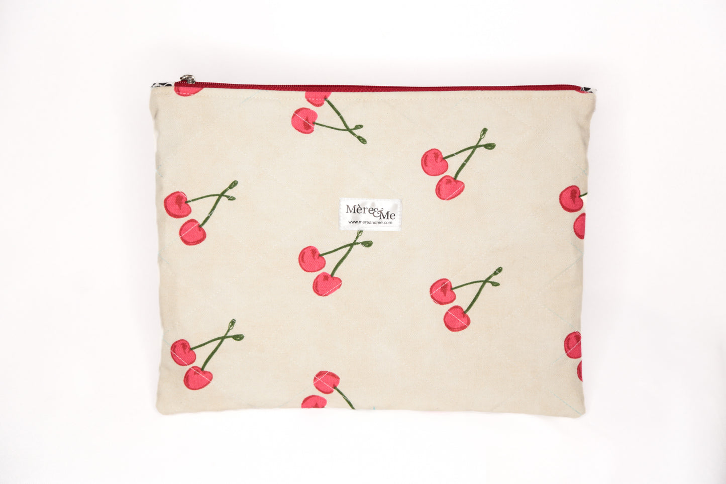 Mère & Me Laptop Sleeve Cherry and Leopard Print
