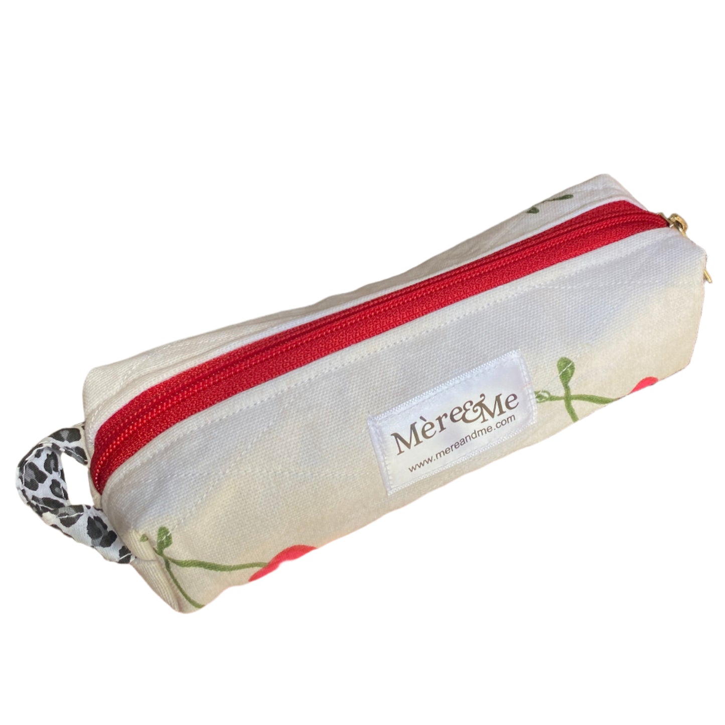 The Mère & Me Pencil Case Cherry & Leopard Print