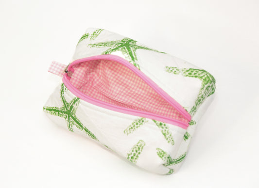 The Mère & Me "Petite" Bag Green Seashell + Pink