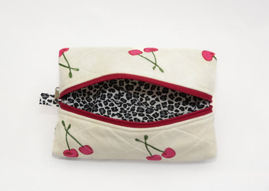 The Mère & Me "Petite" Bag Cherry & Leopard Print