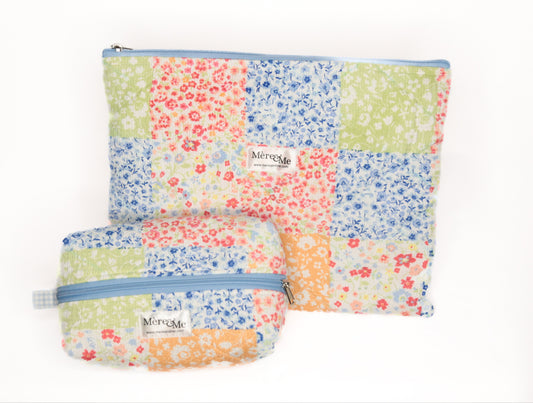 Mère & Me Laptop Sleeve and "Petite" Bag Set Multi-colour Flower