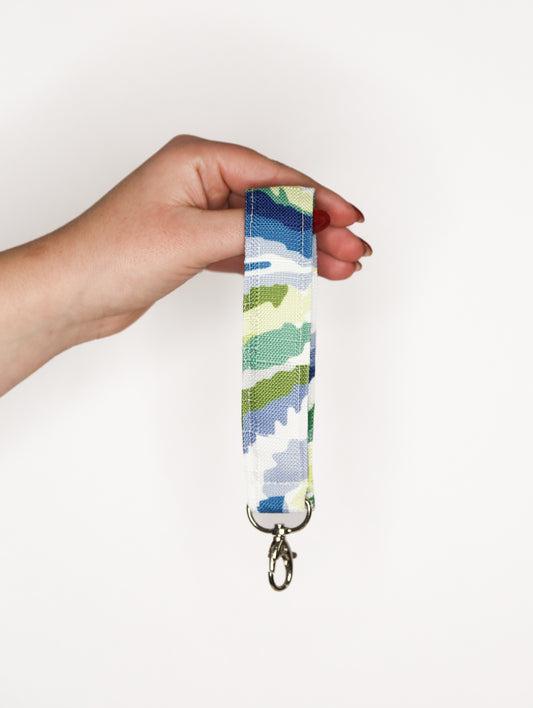 The Mère & Me Keychain Geometric Blue Print