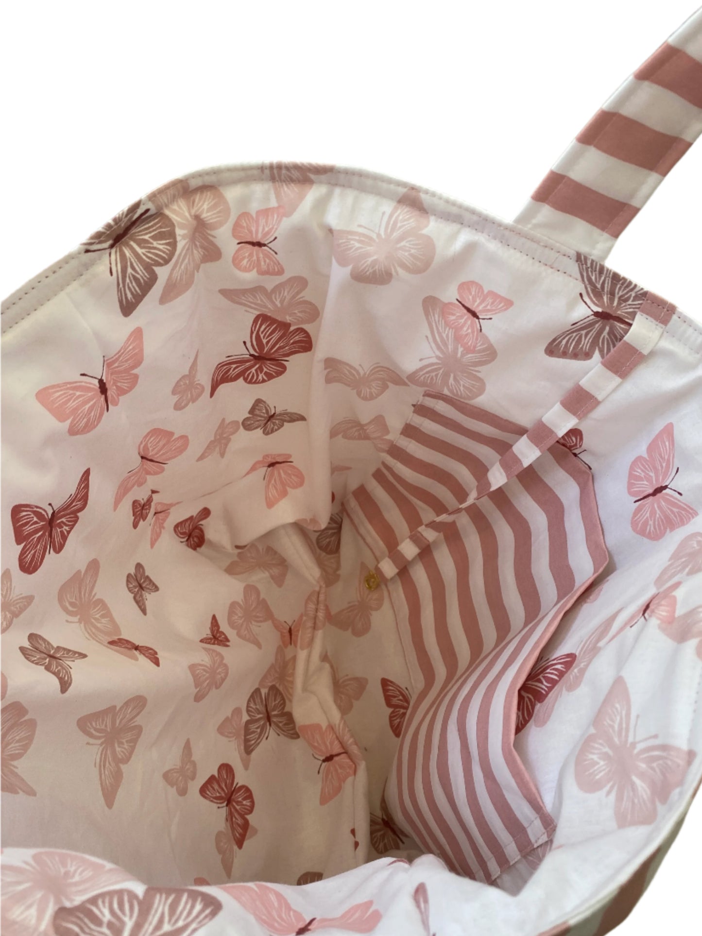 Mère & Me Totes Pink Stripes